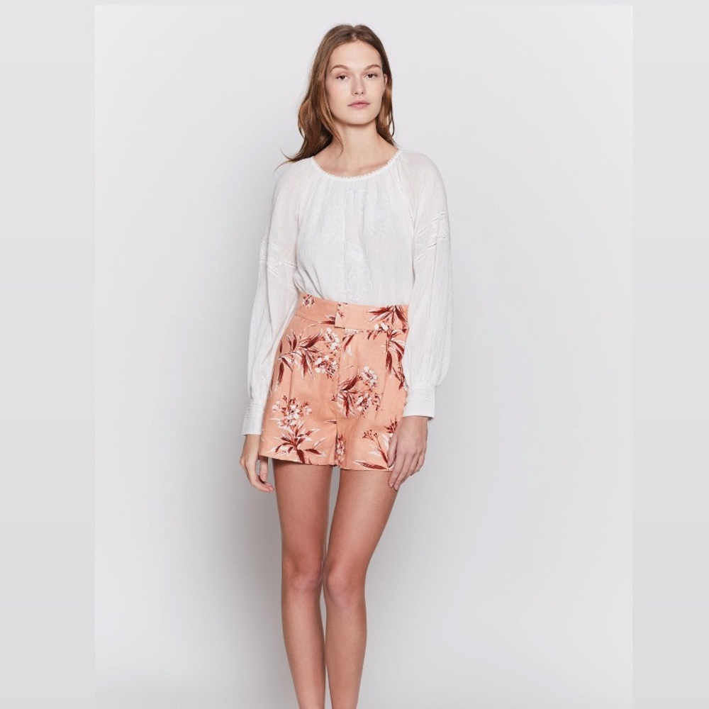 🌟HP🌟 Joie Floral Palm Print Farron Linen Shorts - Picture 2 of 7